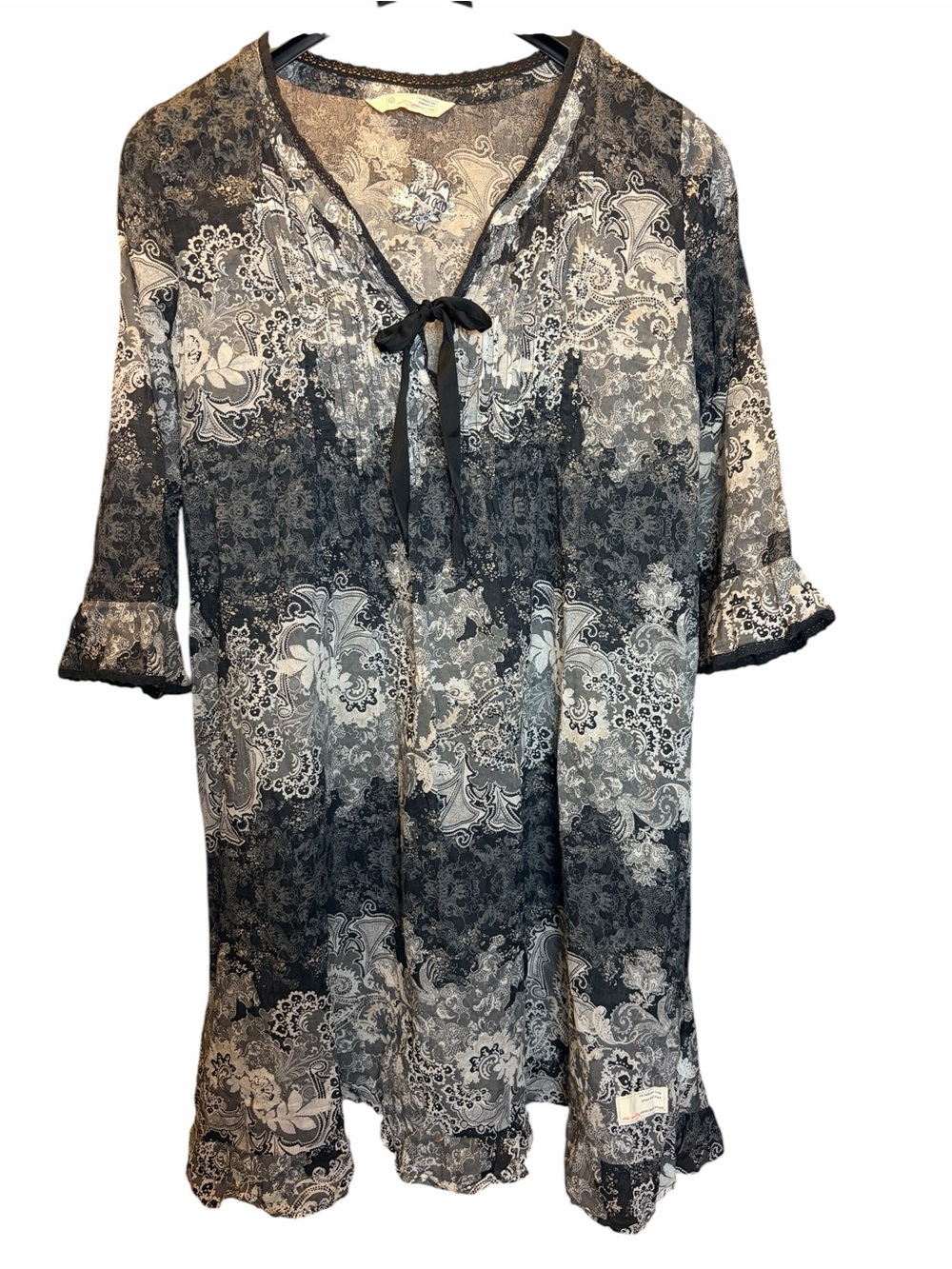 100% cotton gauze Odd Molly midi dress puff bell sleeves ruffles A-line summer